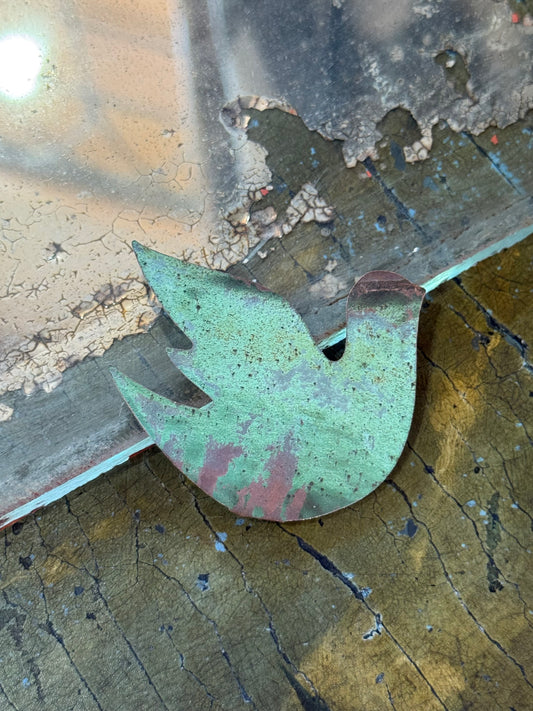 Art Jewellery - Church Roof Patina Brooch