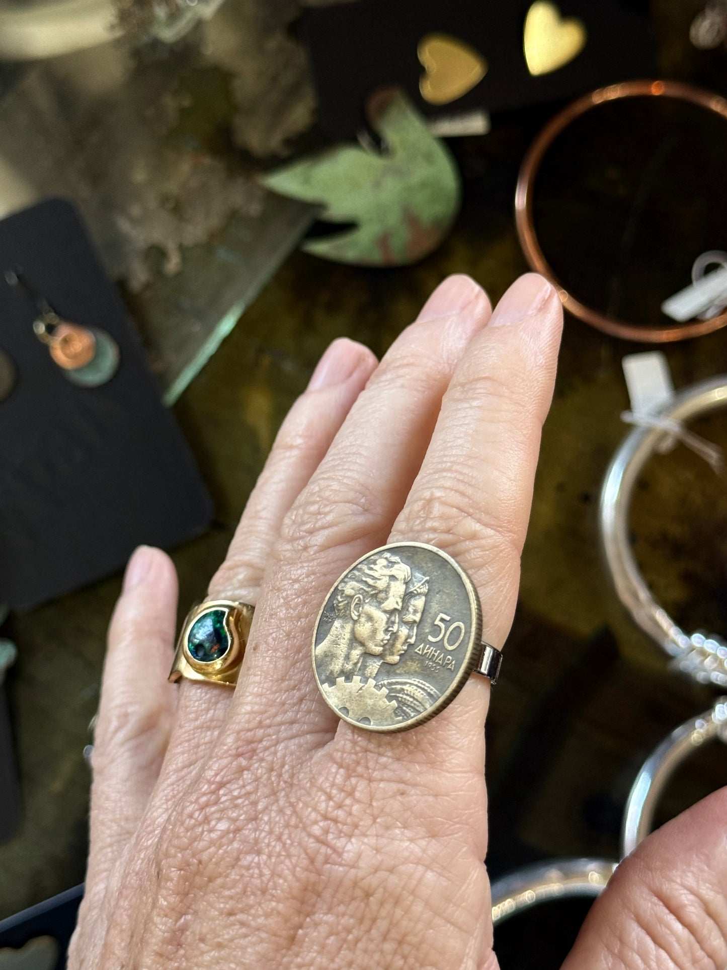 Art Jewellery - Salvaged Coin Ring 2