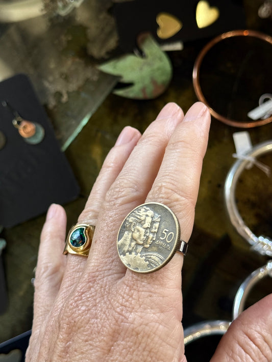 Art Jewellery - Salvaged Coin Ring 2