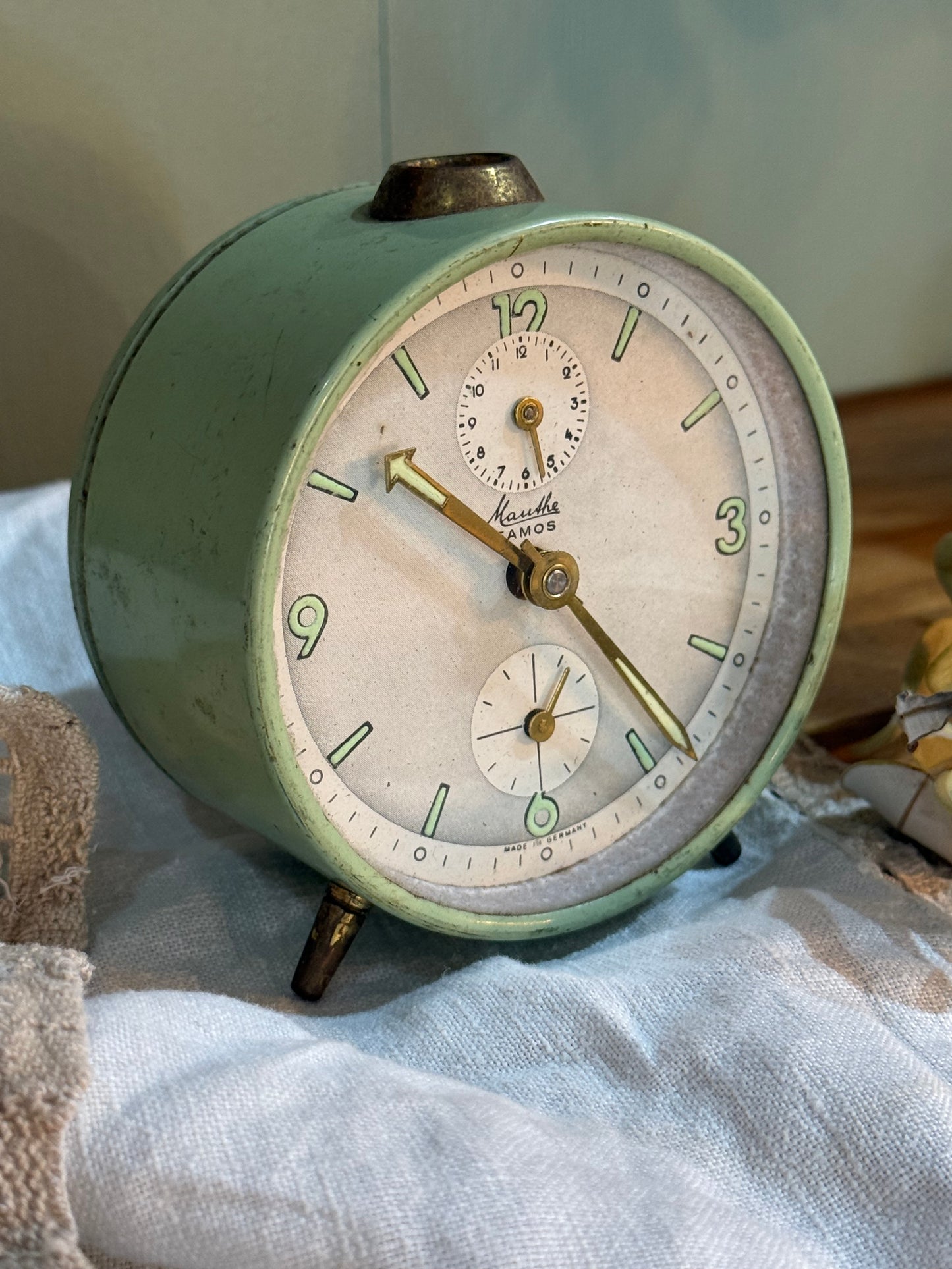 Vintage Clock - Mauthe - Round Green