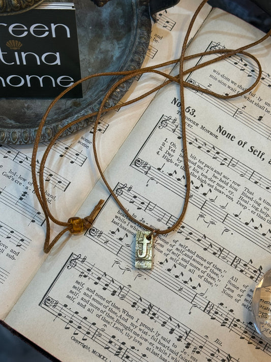 Art Jewellery - Brass Letter-type Pendant - t