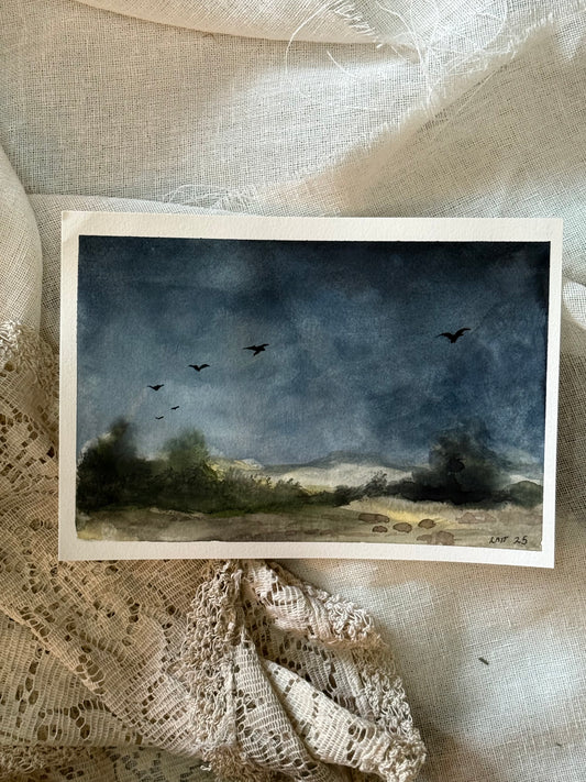 Water Colour; Big Sky - unframed - Linda Titow