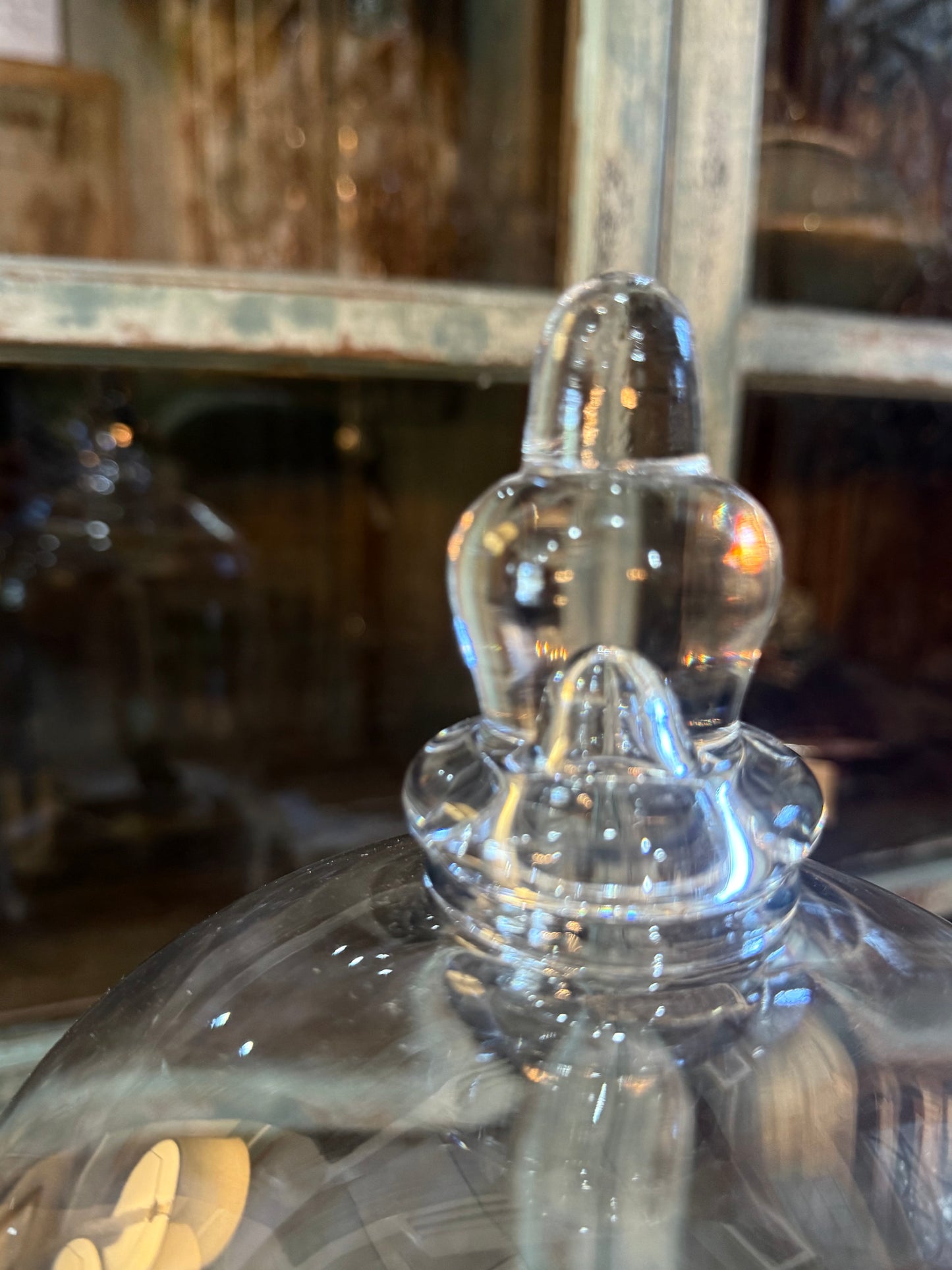 Large Glass Dome Cloche and Base