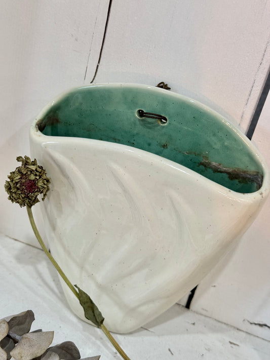 Vintage Wall Vase - Green Interior