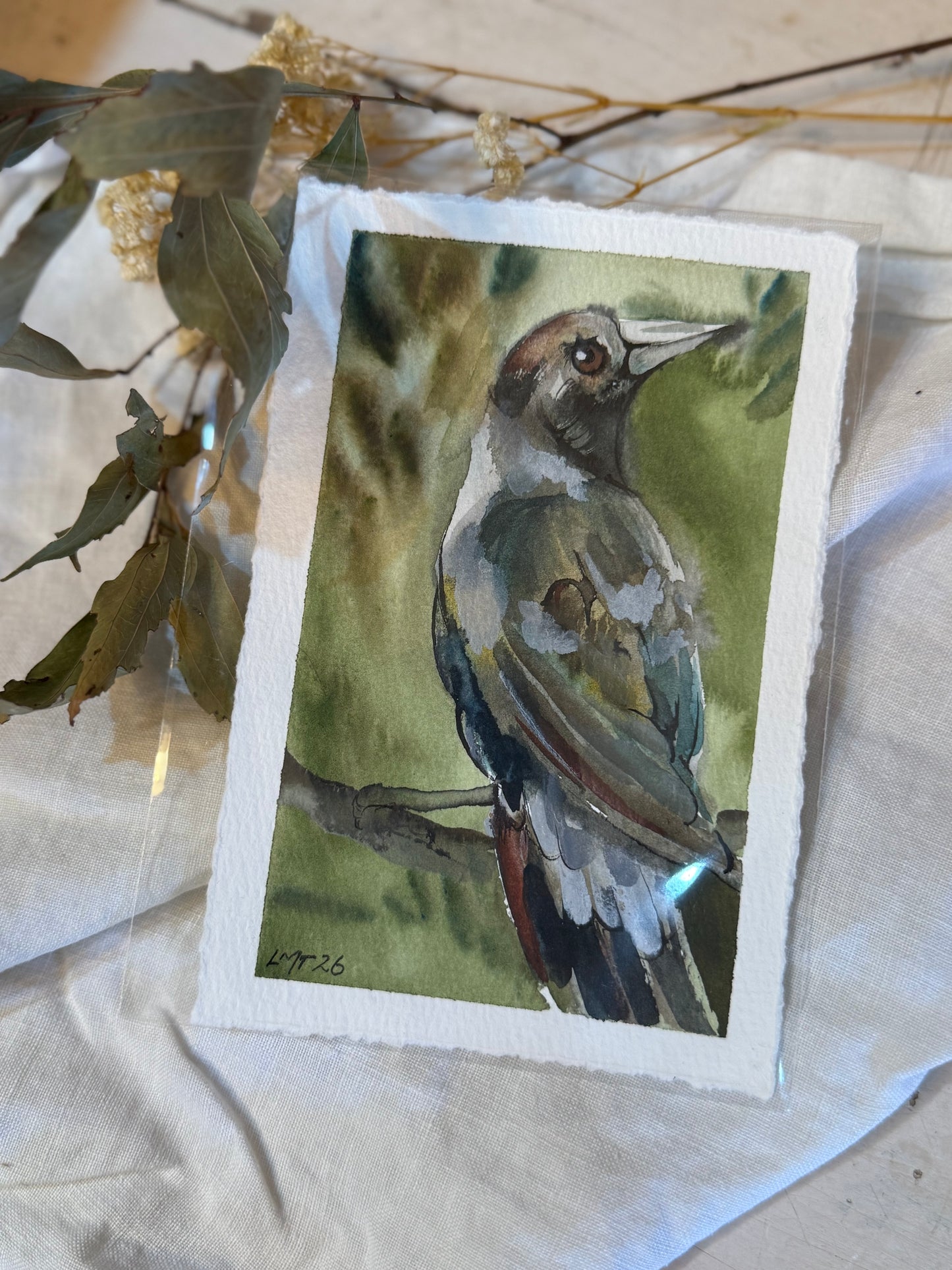 Water Colour; Between Flight & Forest - unframed - Linda Titow