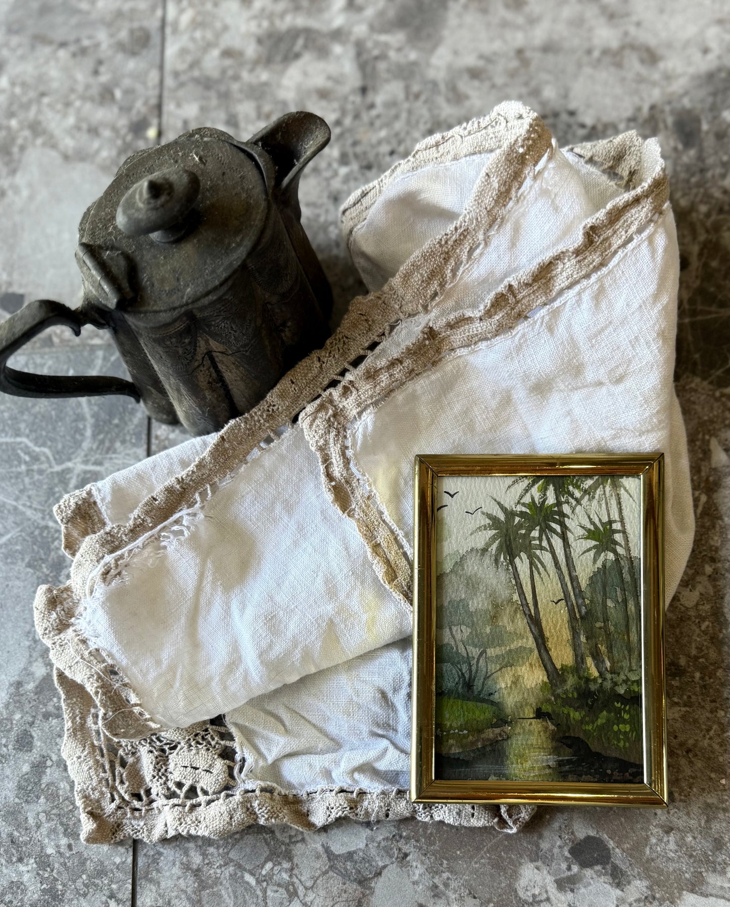 Water Colour; Little Palms - framed - Linda Titow