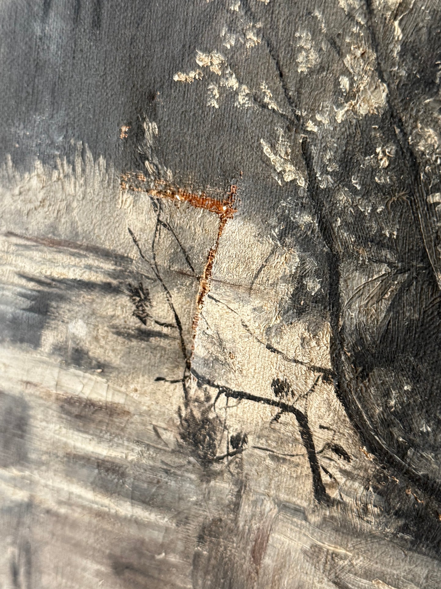 Antique Swan Painting