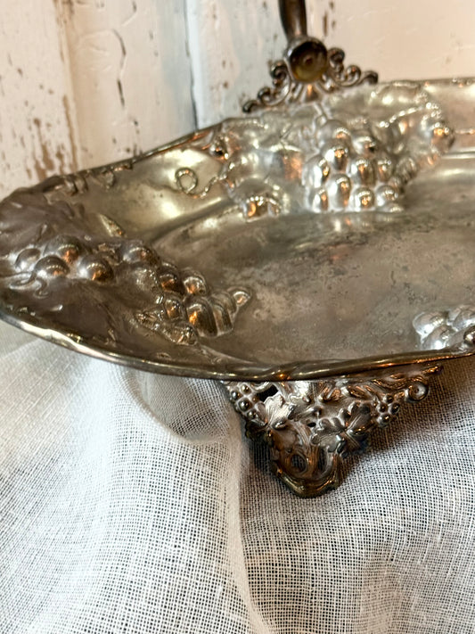 Vintage Silver Grapevine Tray