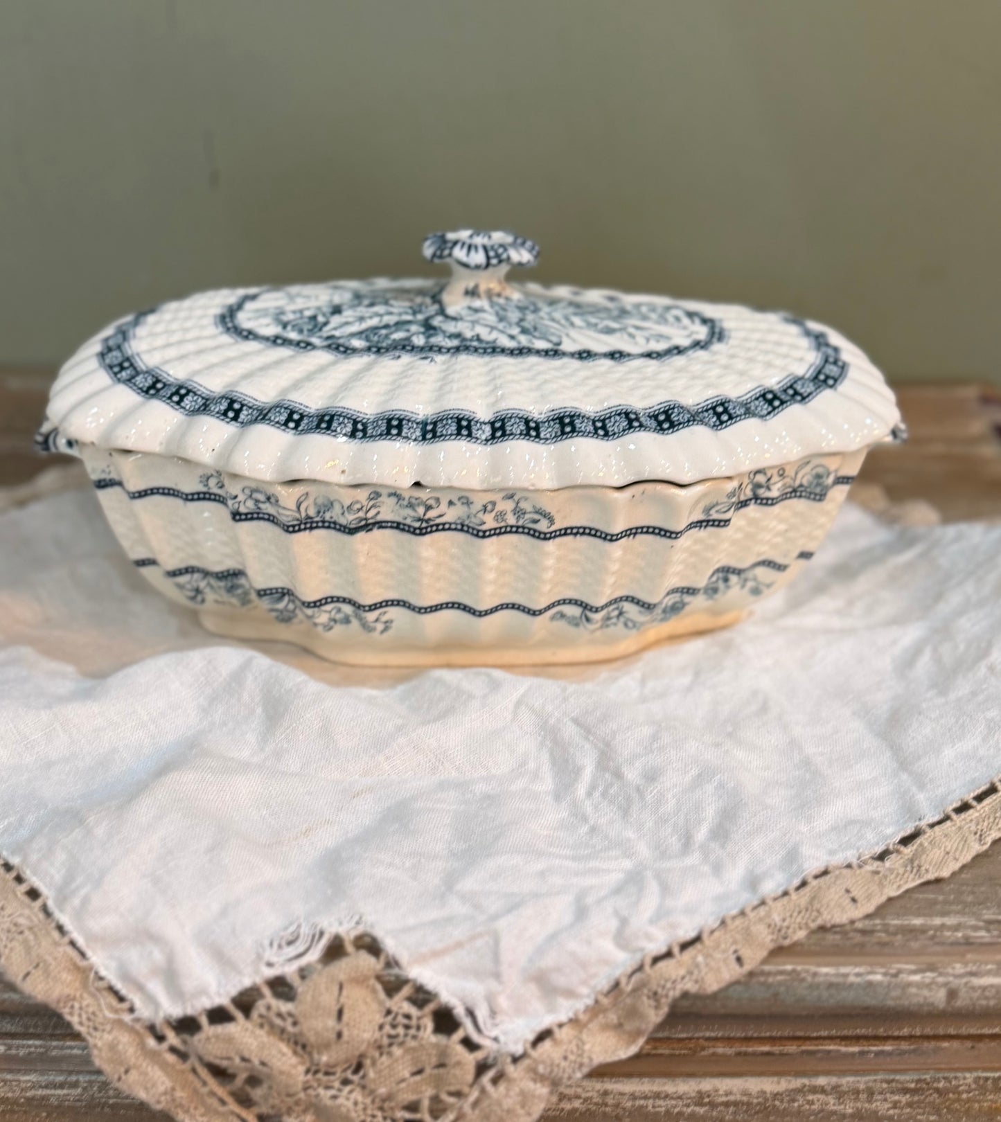 Antique Tureen Blue & White