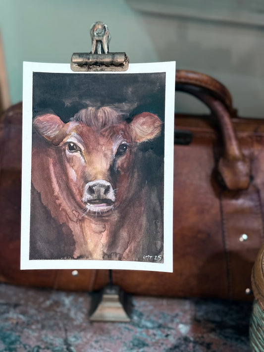 Water Colour; Calf - unframed - Linda Titow