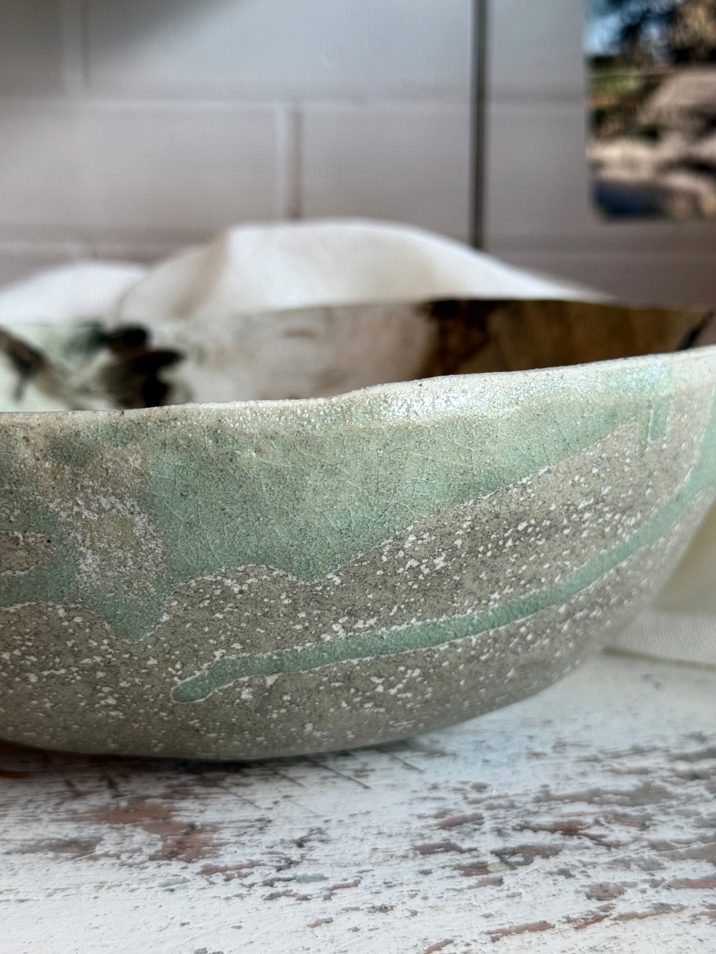 Linda Titow Art Bowl - Sheep Paddocks