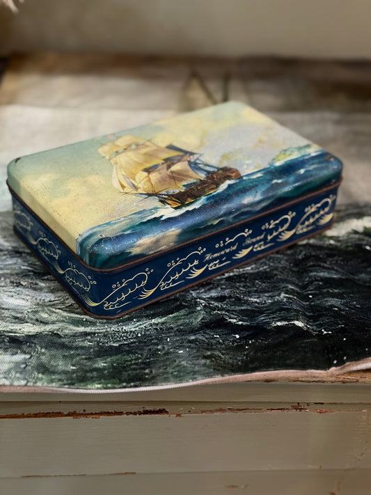 Vintage Galleon Sail Ship Tin
