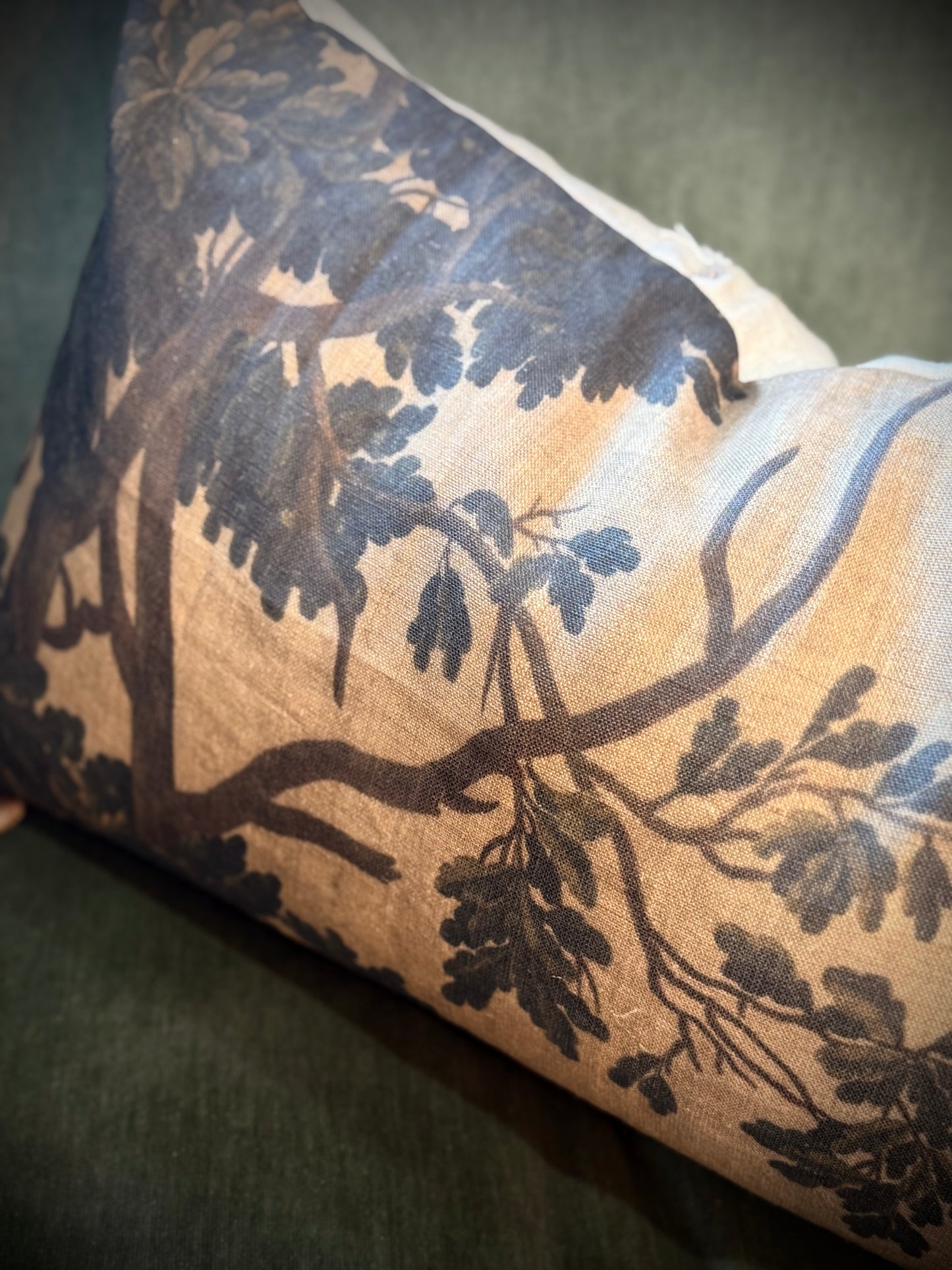 Golden Tapestry Linen Cushion - 75cmx40cm