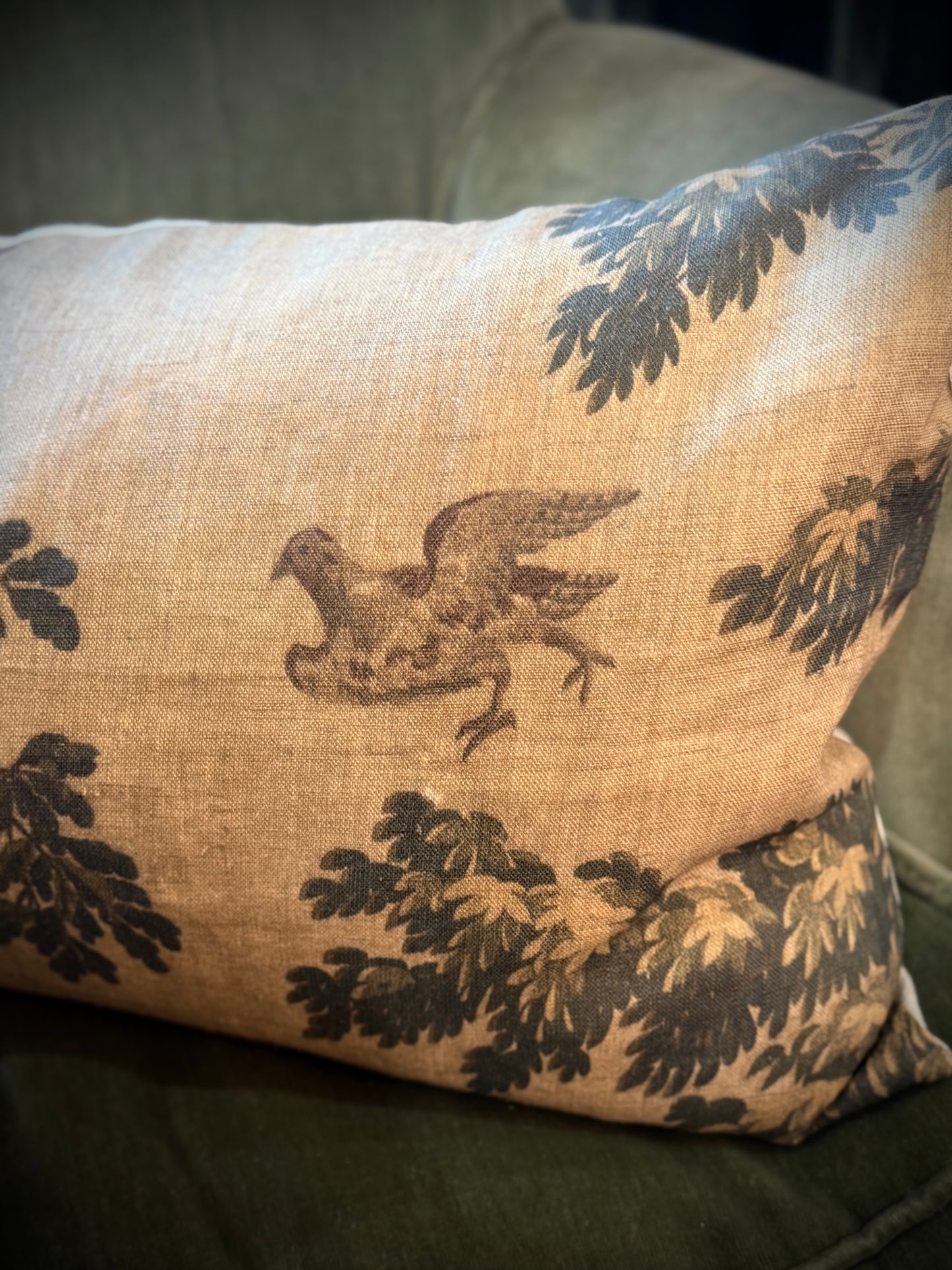Golden Tapestry Linen Cushion - 75cmx40cm