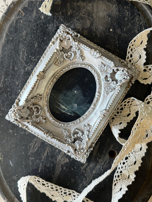 "The Sea and the Moon” series II - #6 mini oval seascape by Fonda Shae