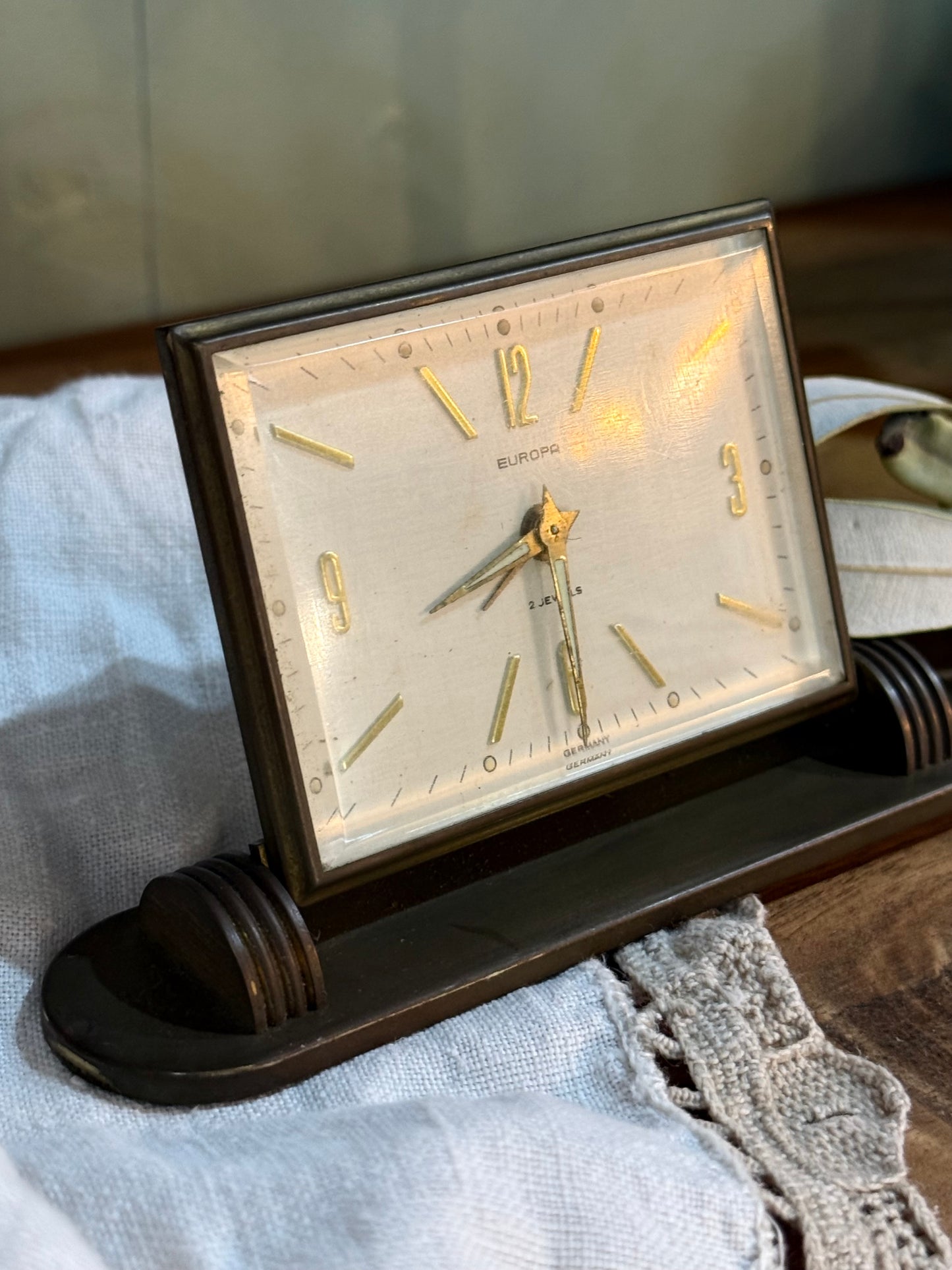 Vintage Clock - Europa - Brass