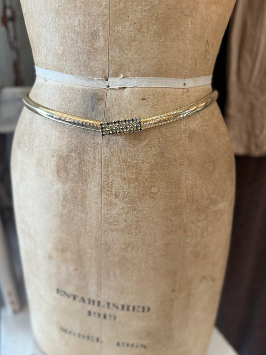 Vintage Sparkle Gold Belt