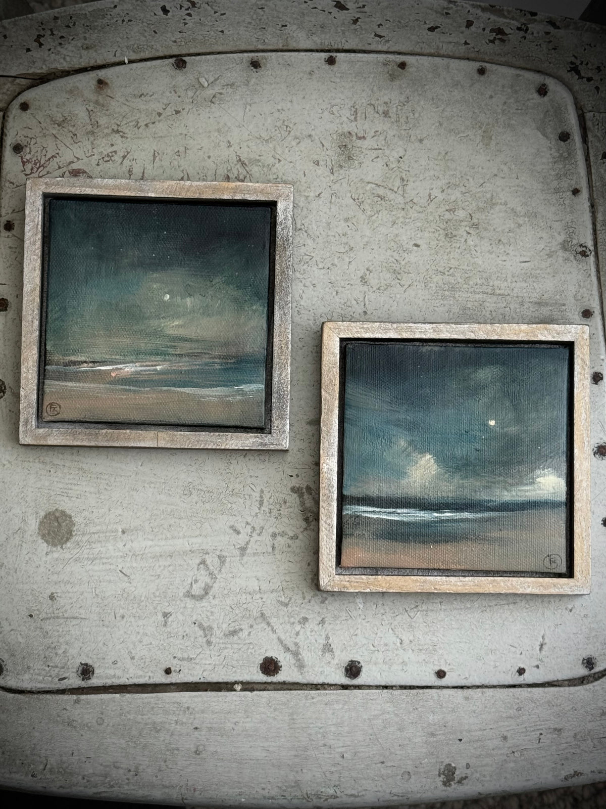 "The Sea and the Moon” series - #2 mini seascape by Fonda Shae