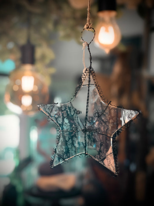 Glass Star - hanging ornament
