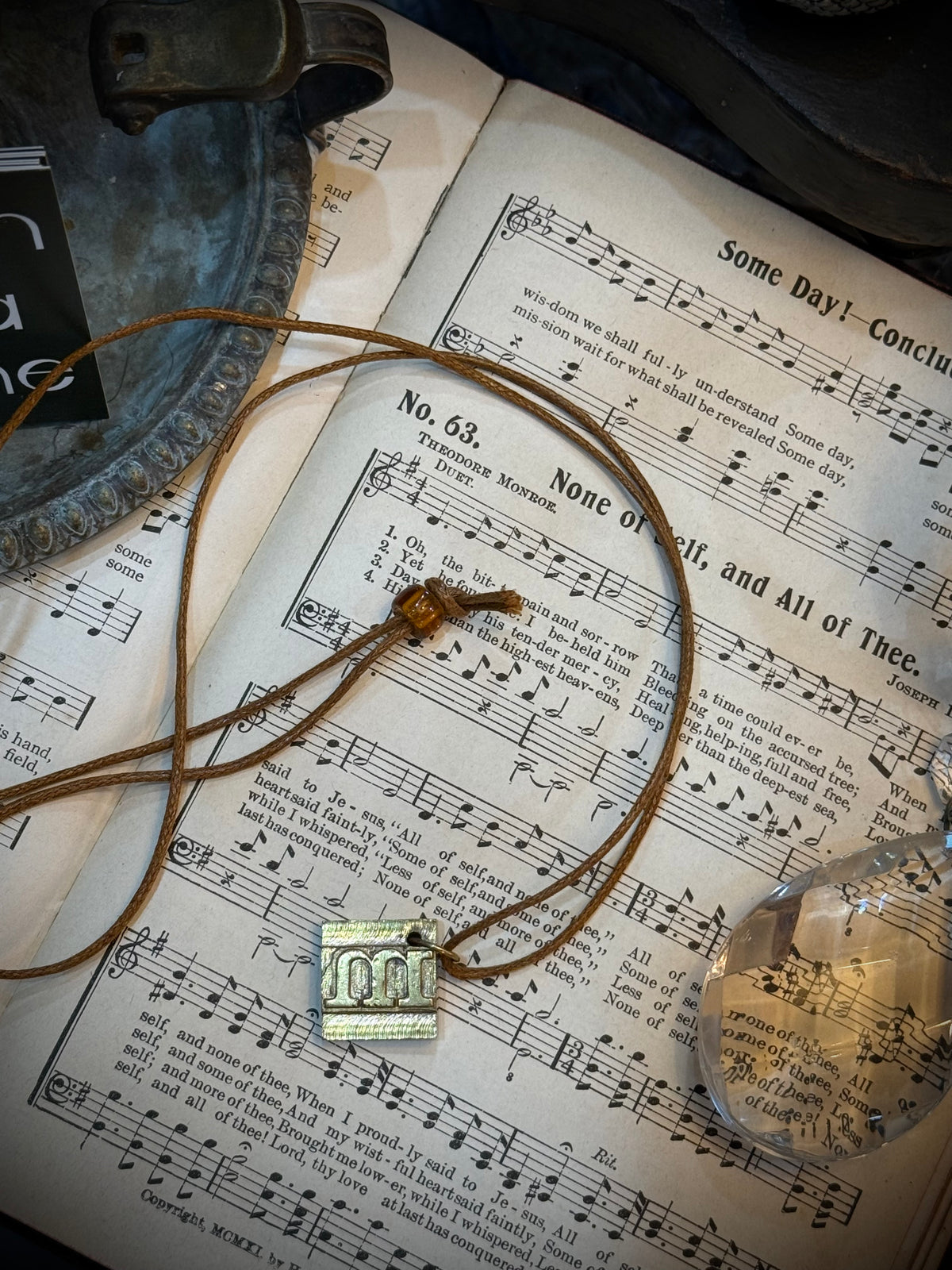 Art Jewellery - Brass Letter-type Pendant - m