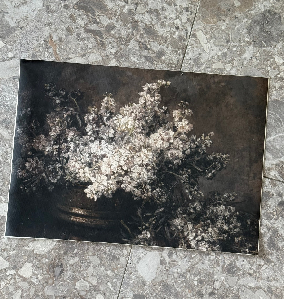 Antiqued Canvas Print - Day Roses 42cm x 30cm
