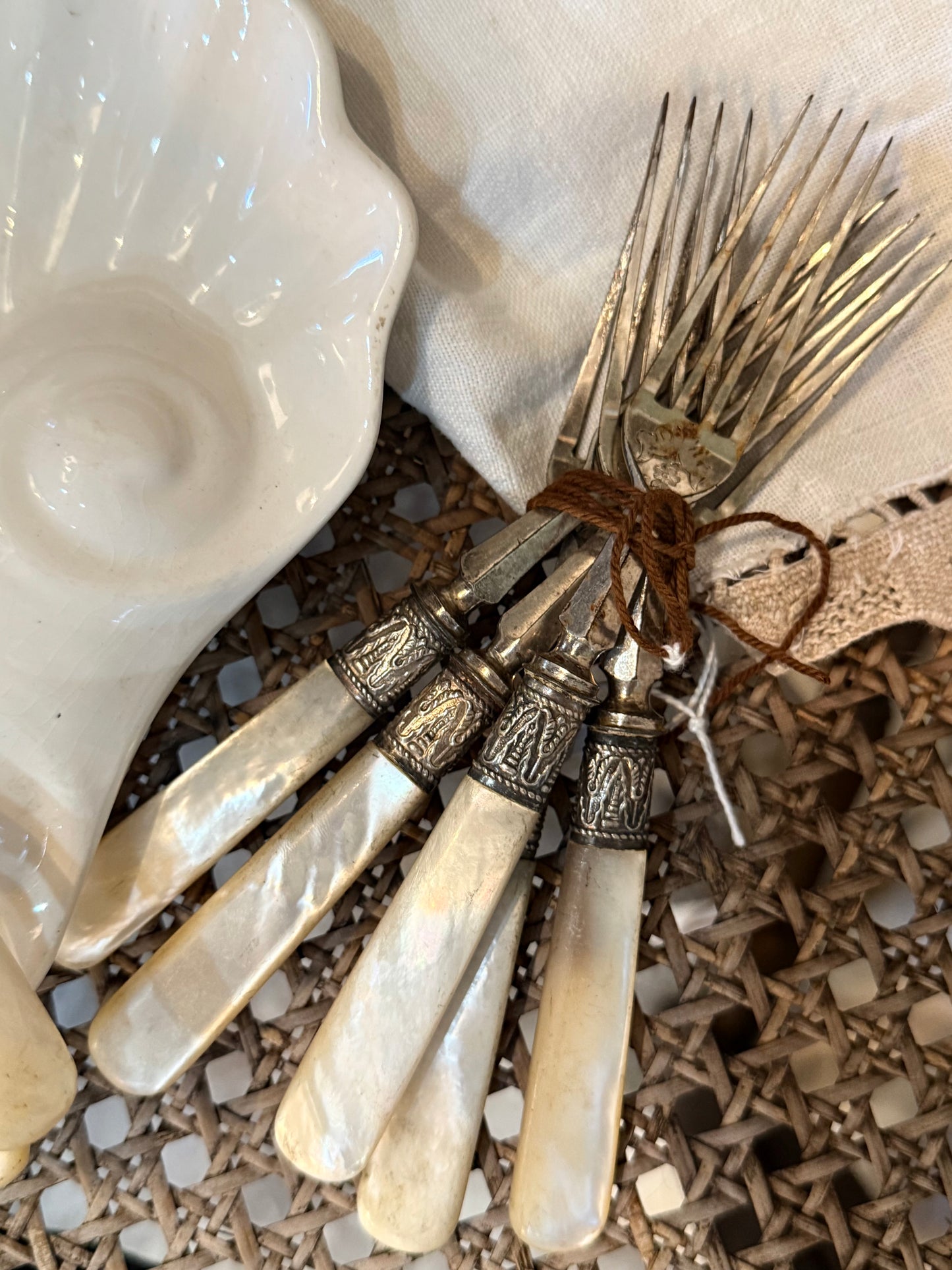Vintage Mother-of-Pearl Cutlery Set