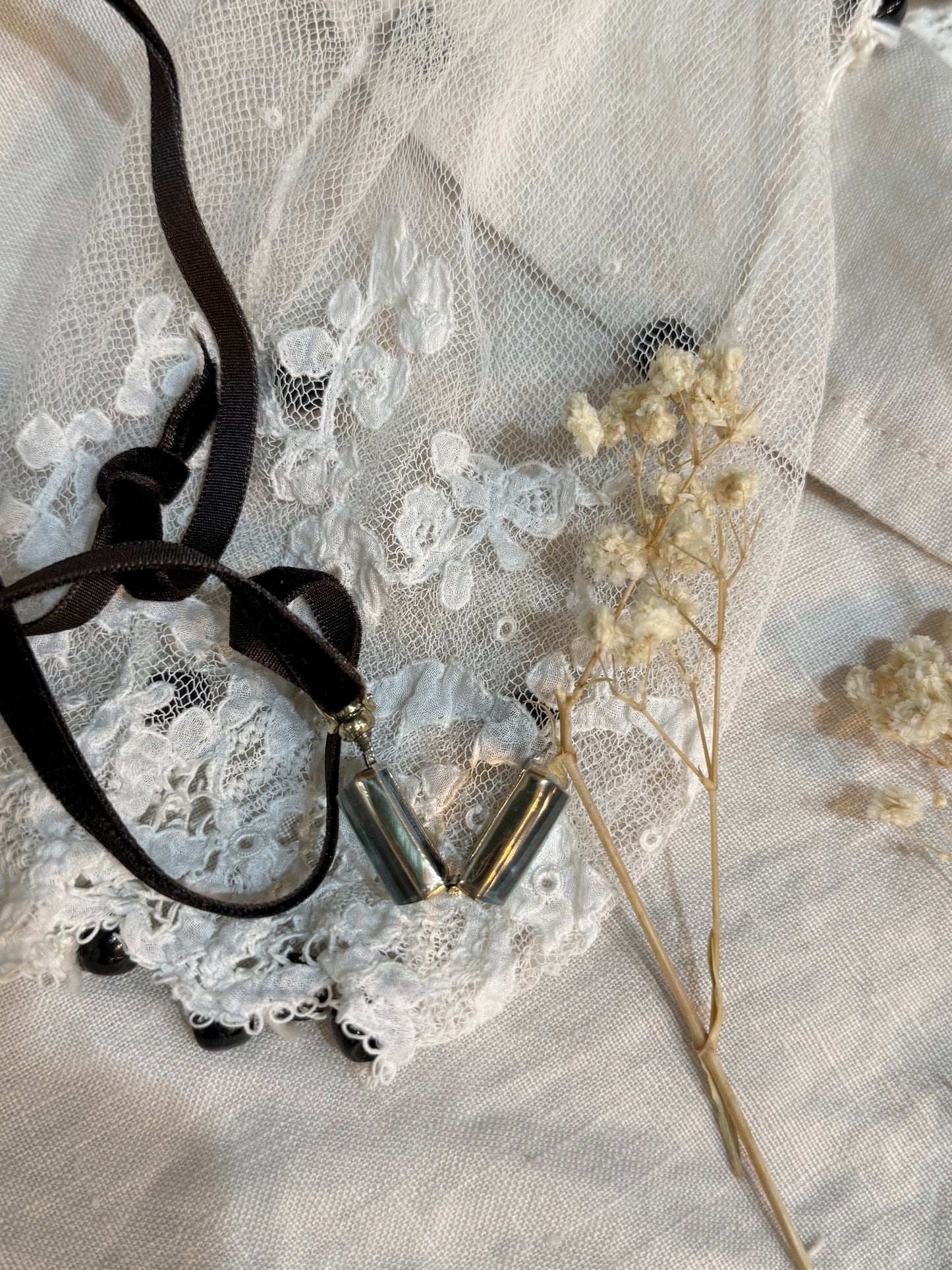 Crystal and Brass Locket - SMALL SQUARE