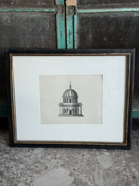 Antique Style Black Framed Print - large
