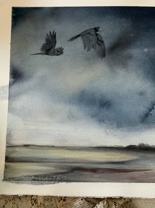 Water Colour; Ocean Flight - unframed - Linda Titow