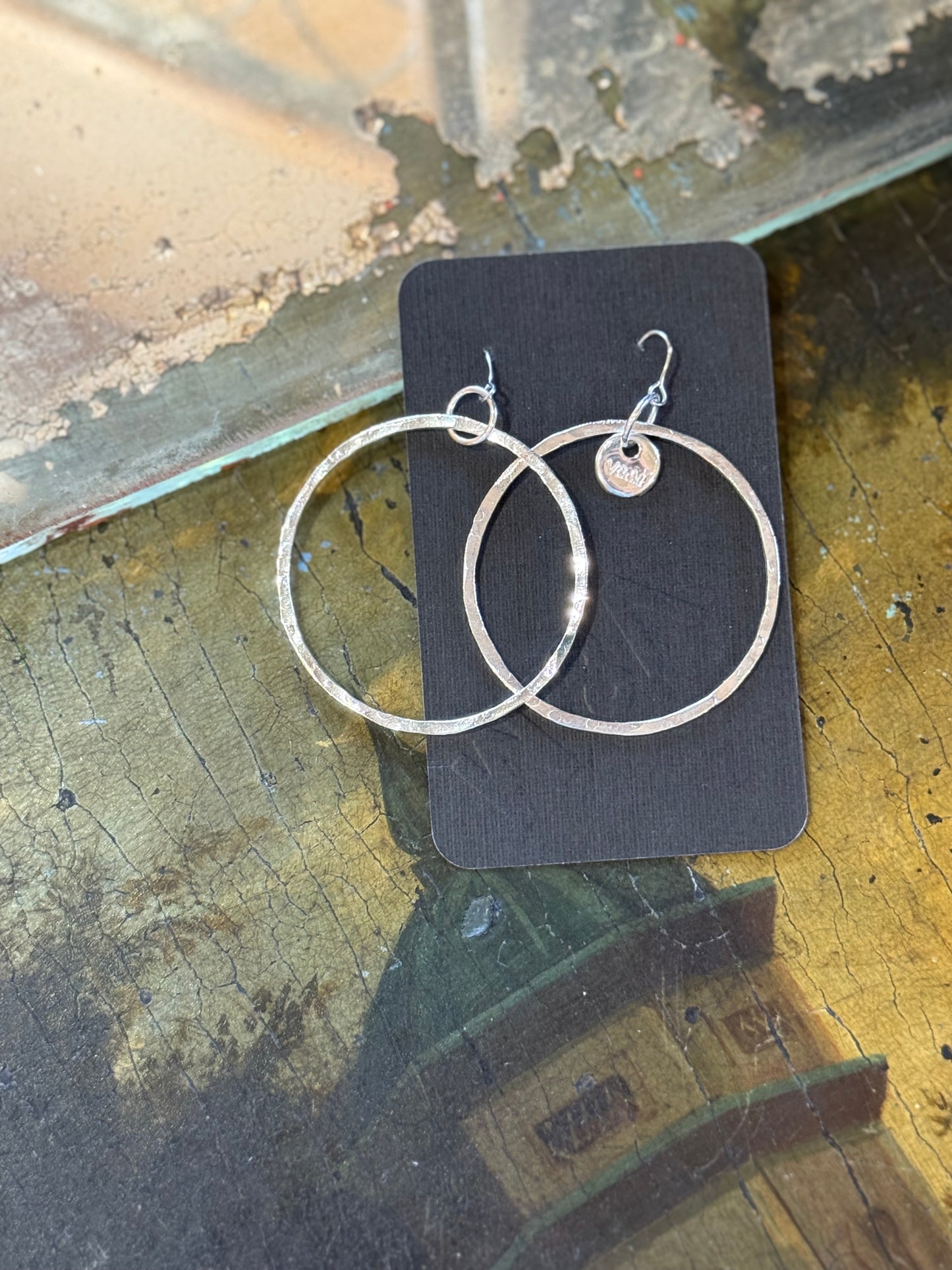 Art Jewellery - Silver Earrings - round large