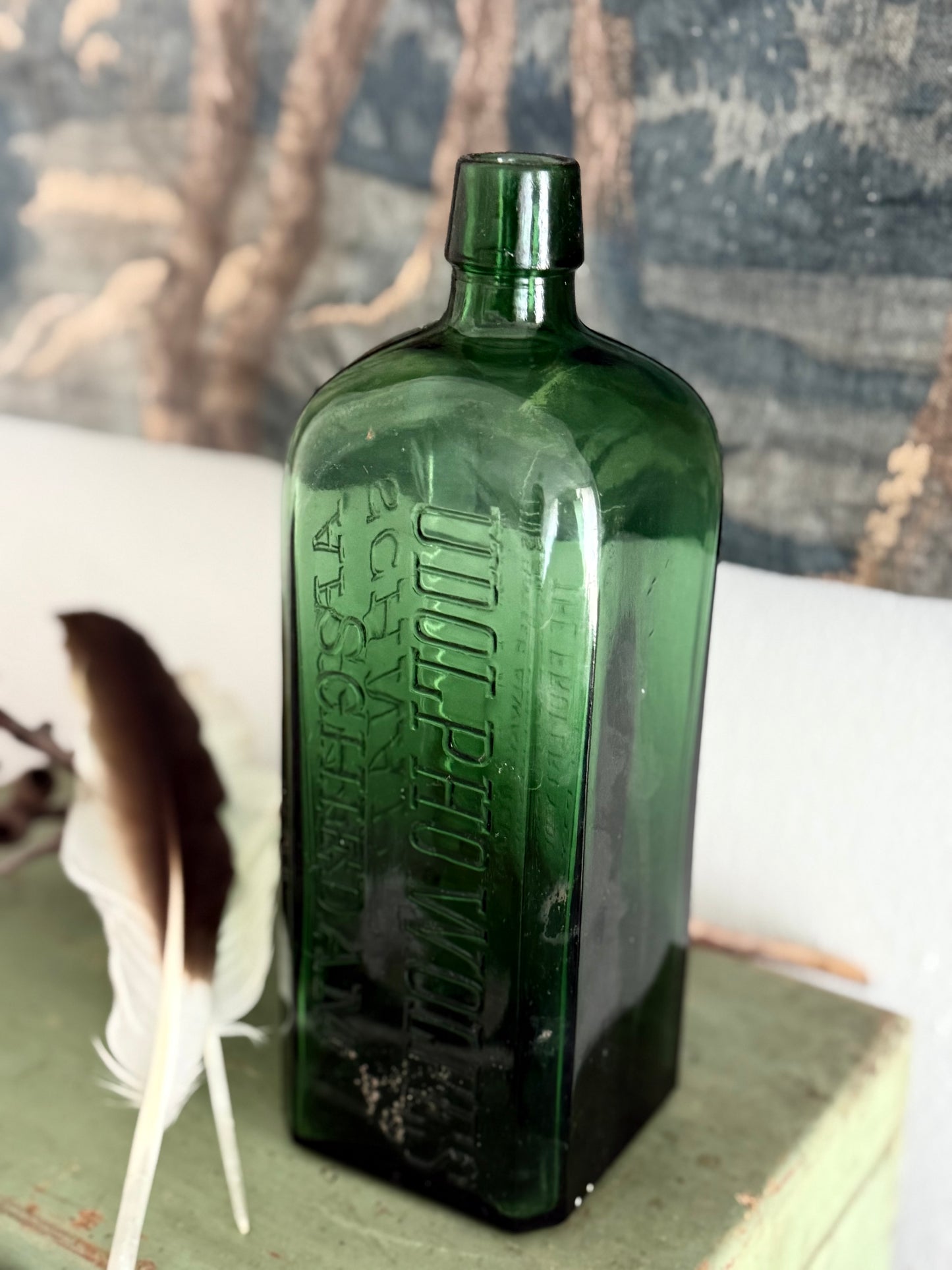 Old Green Schnapps Bottle