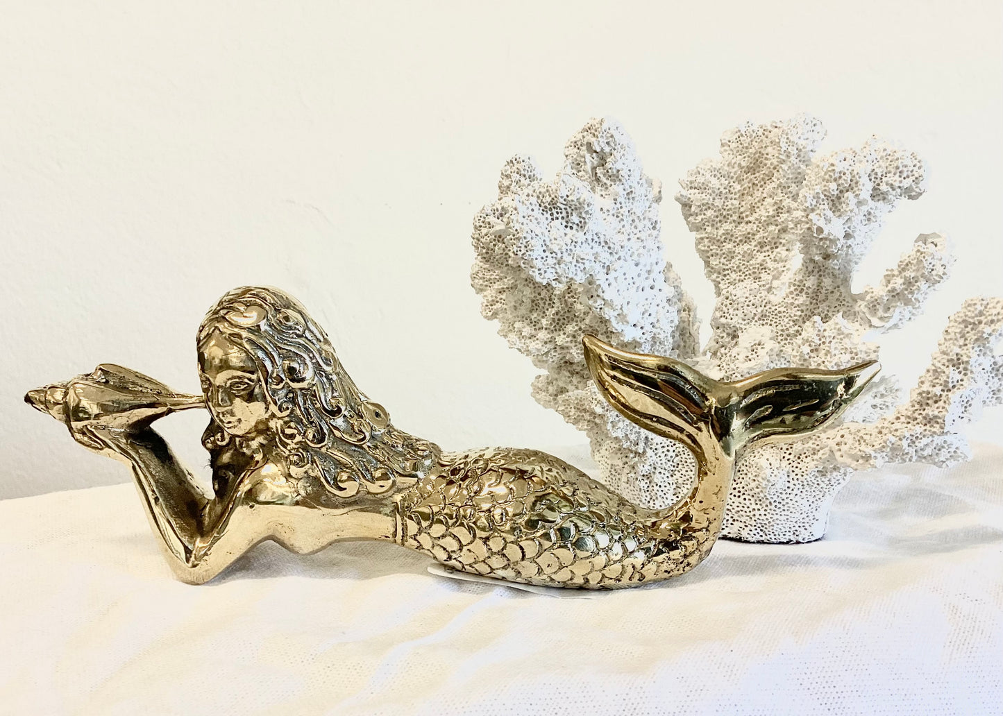 Mermaid Lying Down - vintage gold