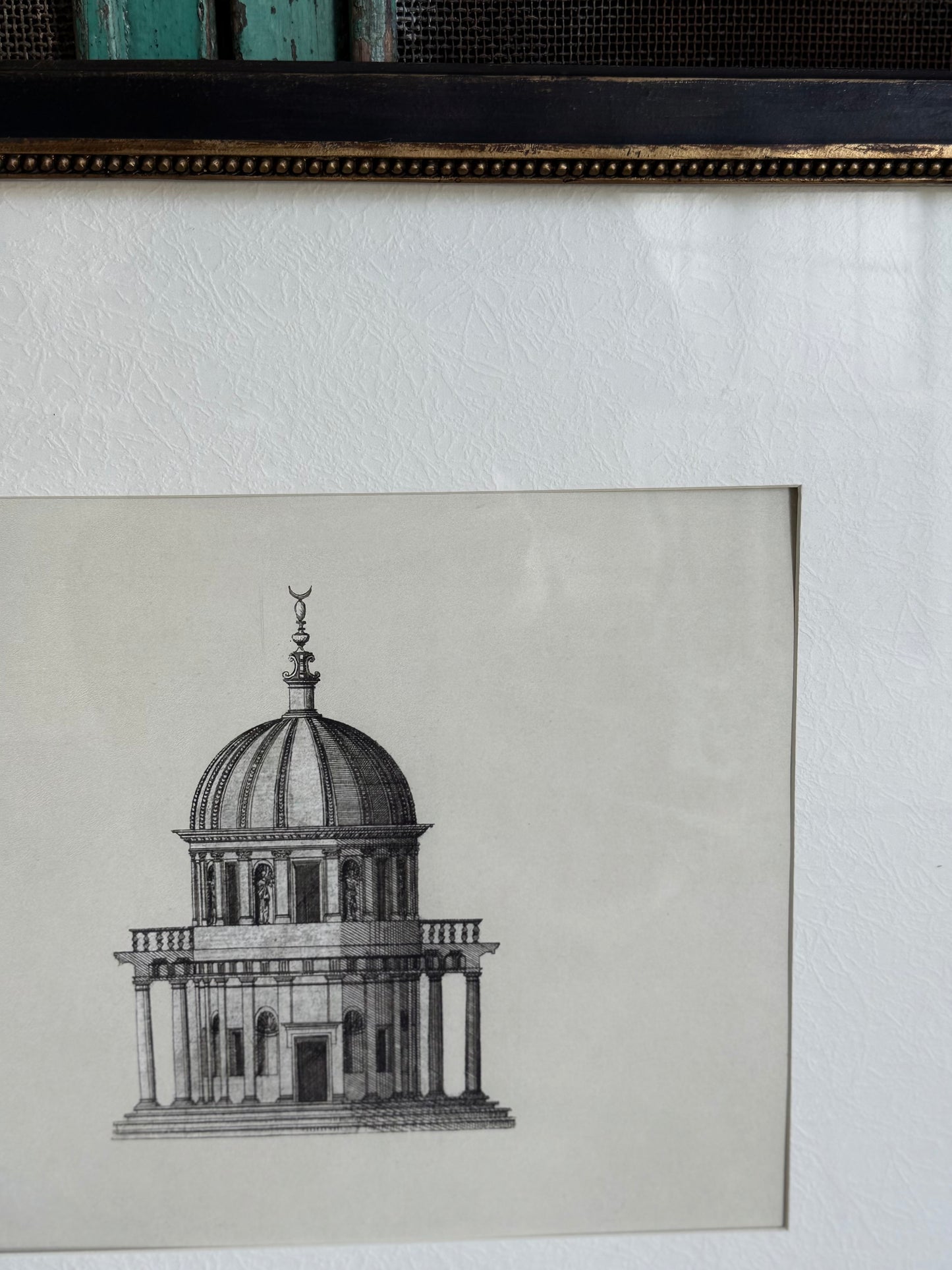 Antique Style Black Framed Print - large