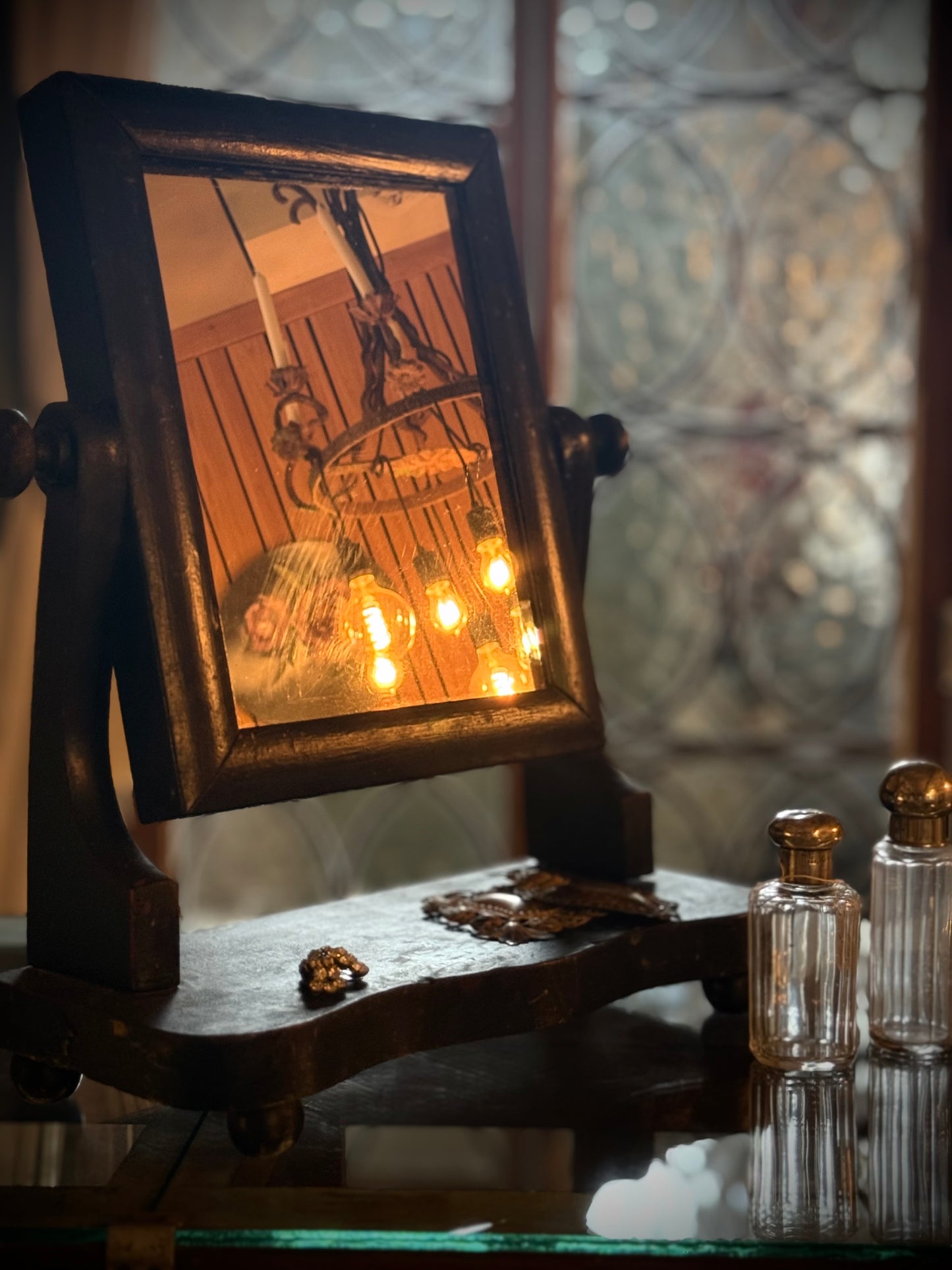 Antique Mirror on Stand