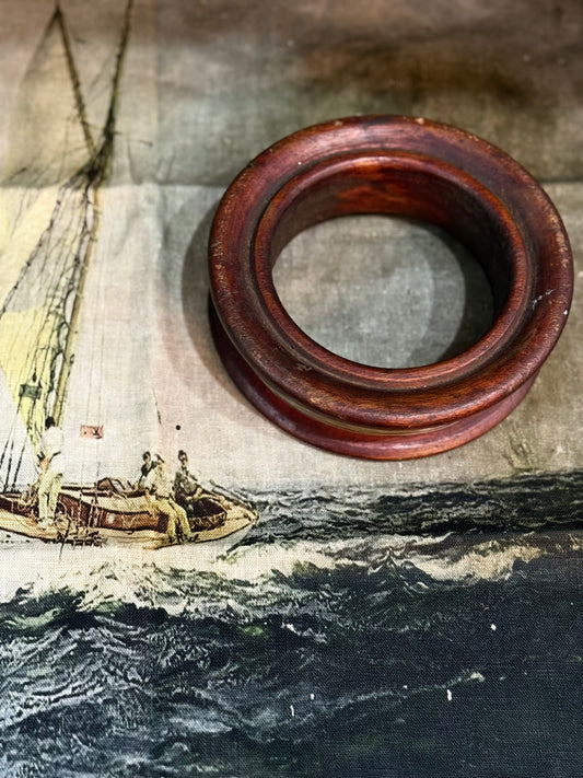 Old Timber Fishing Reel - round
