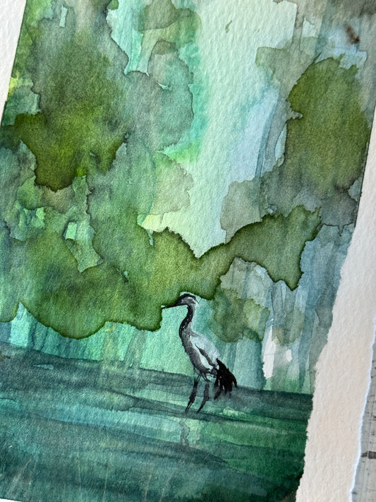Water Colour; Waterbird - unframed - Linda Titow