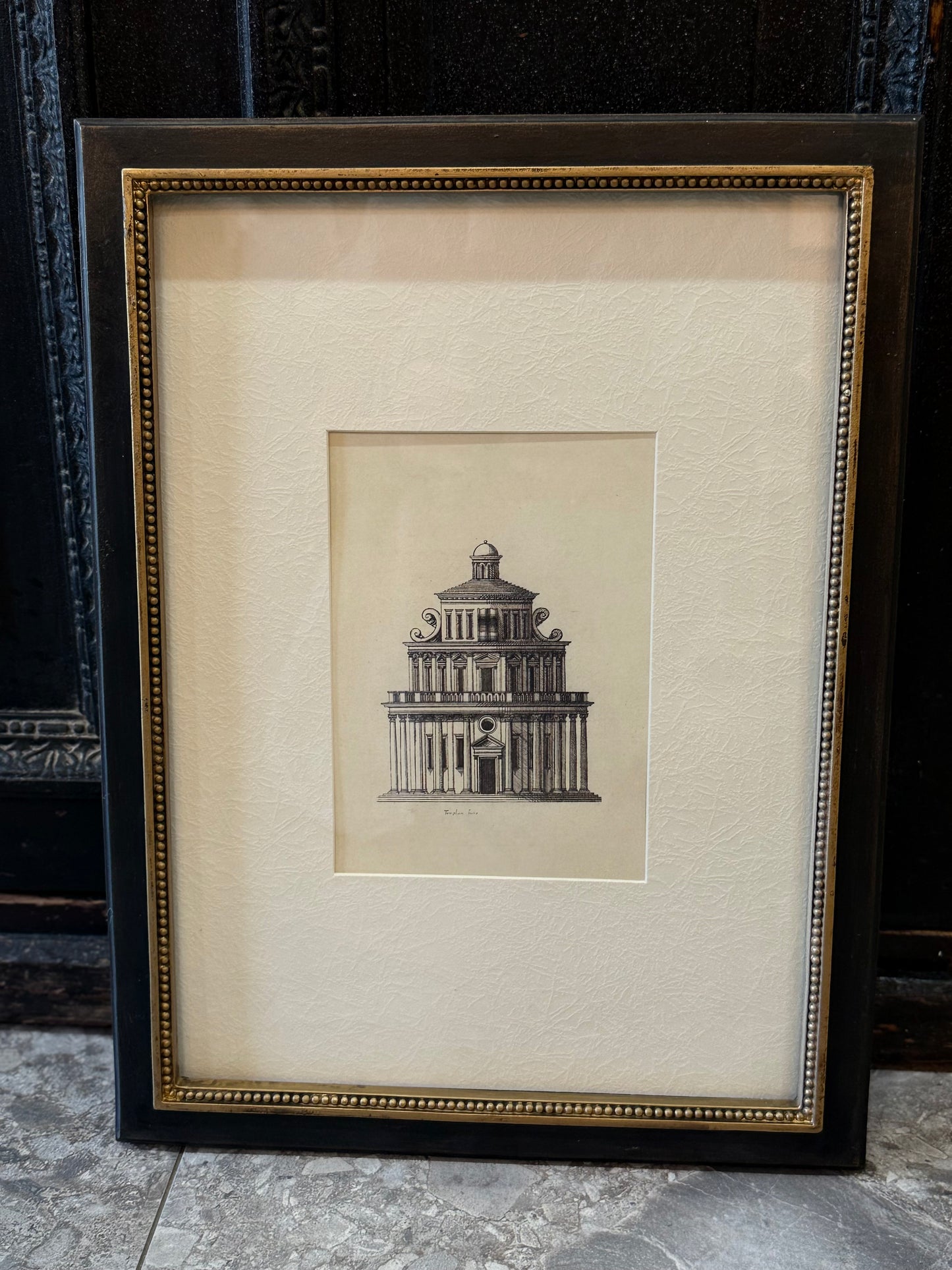 Antique Style Black Framed Print - medium