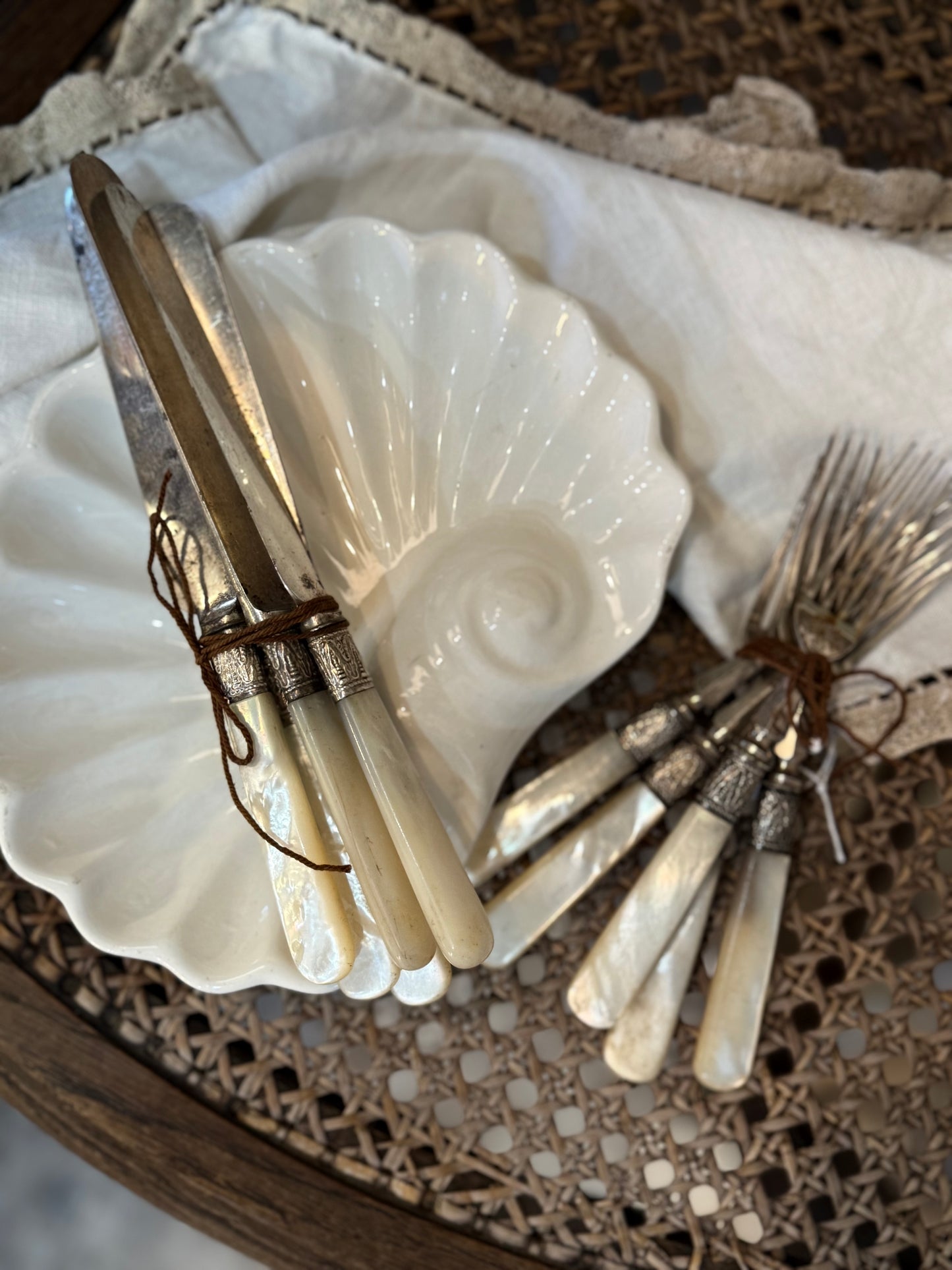 Vintage Mother-of-Pearl Cutlery Set