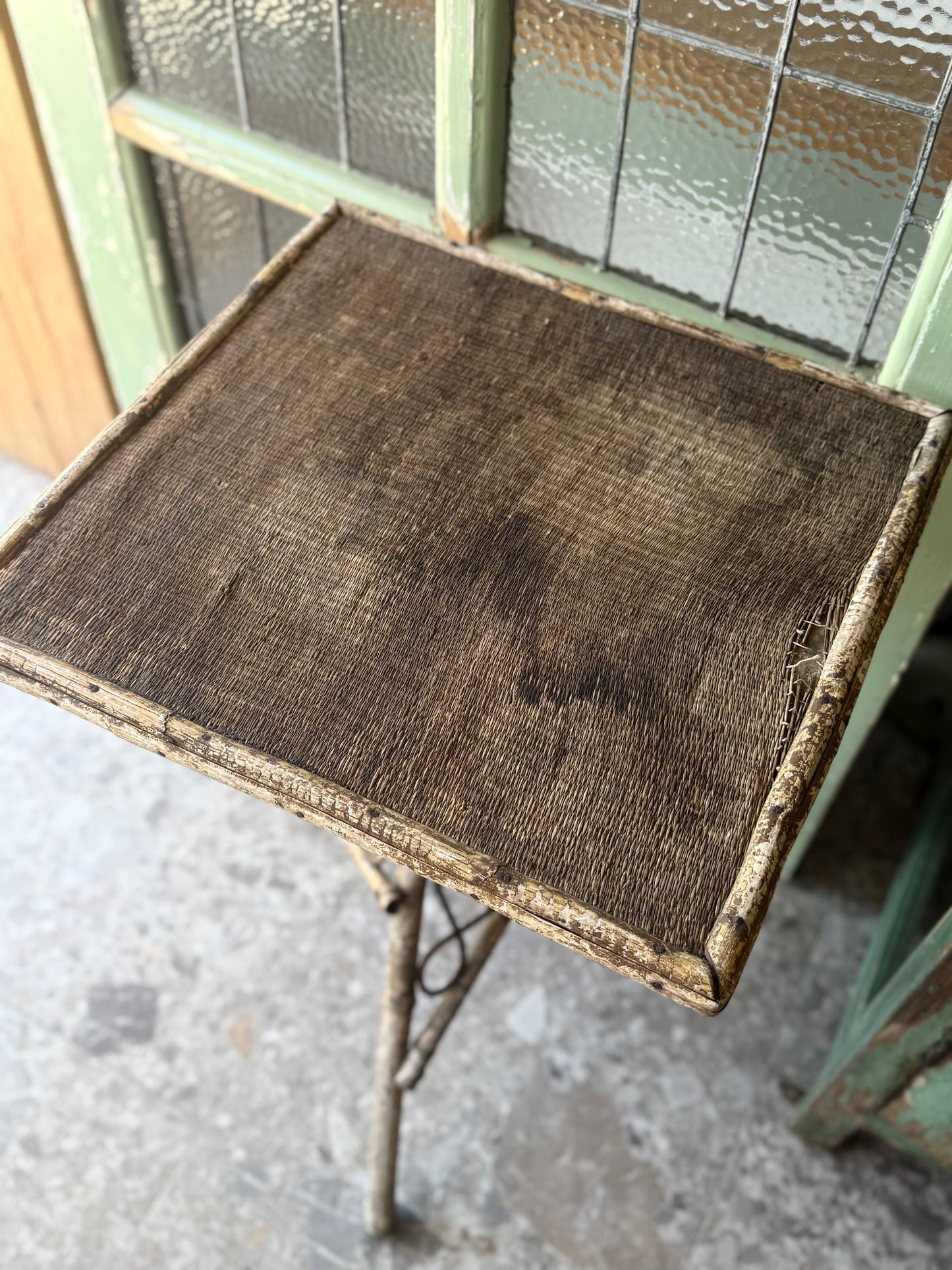 Tiger Cane Side Table