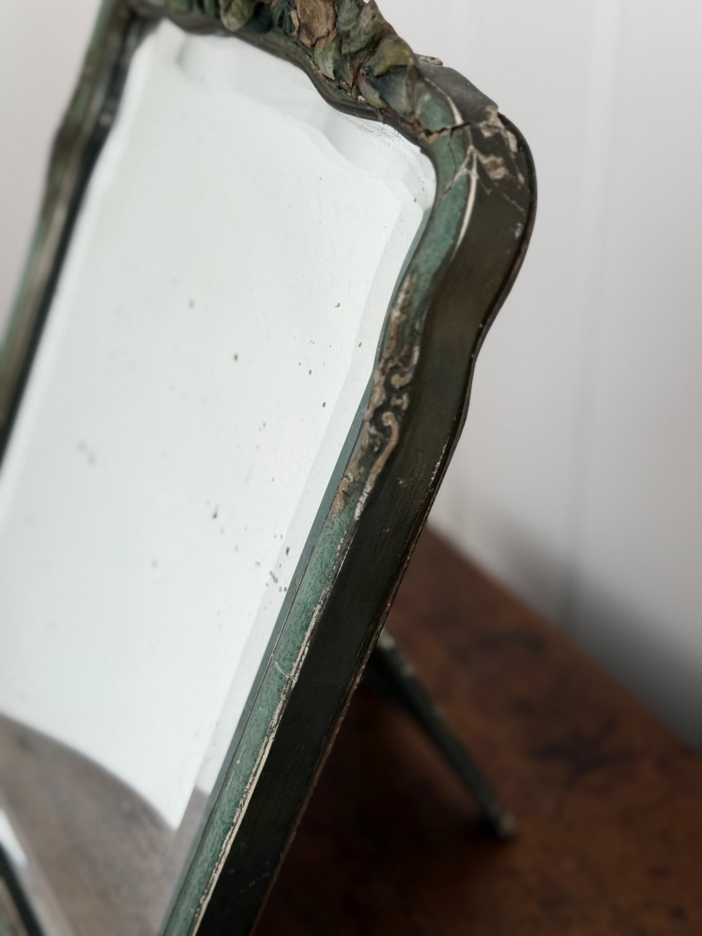 Vintage Barbola Mirror- green
