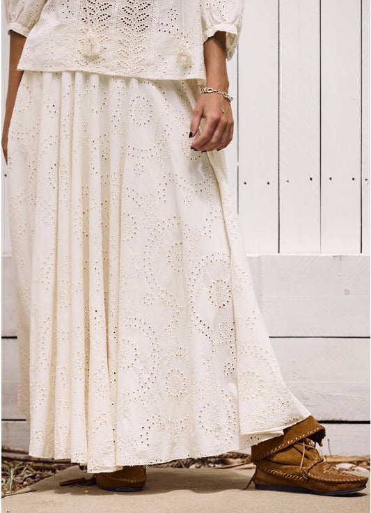 mamapapa - Broderie skirt - off white