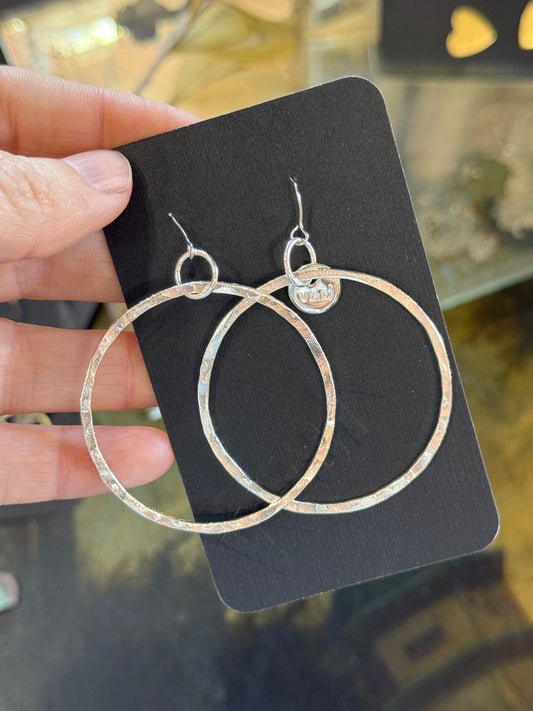 Art Jewellery - Silver Earrings - round large