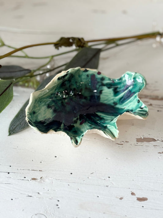 Ceramic Art Shell Dish - Linda Titow