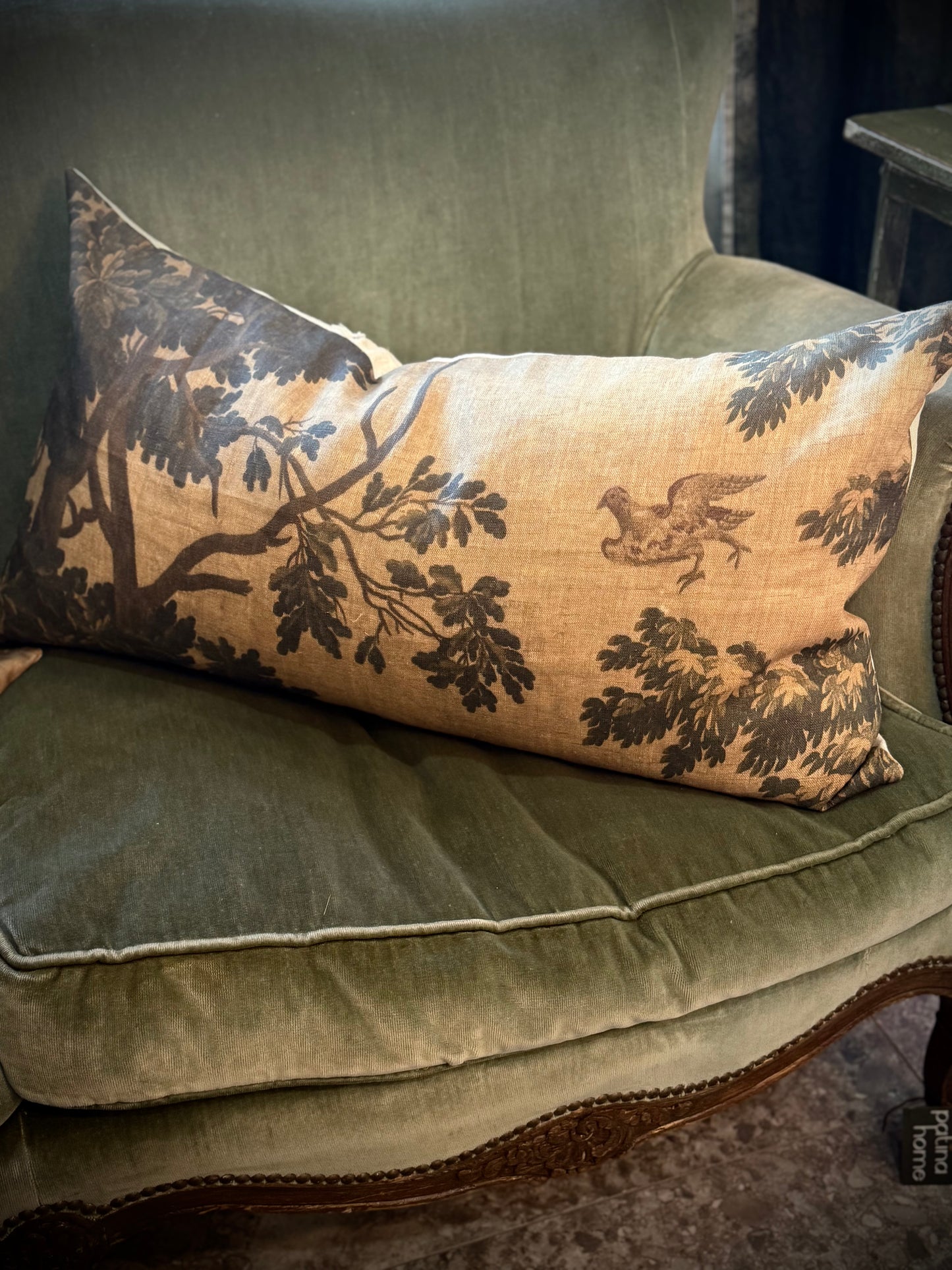 Golden Tapestry Linen Cushion - 75cmx40cm