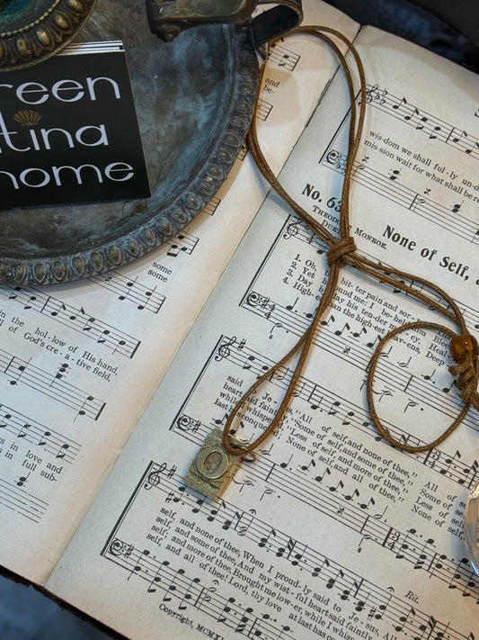 Art Jewellery - Brass Letter-type Pendant - o