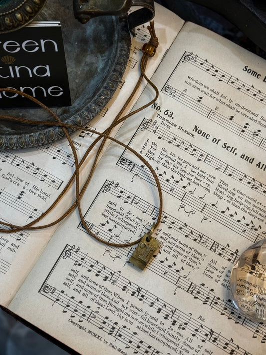 Art Jewellery - Brass Letter-type Pendant - r