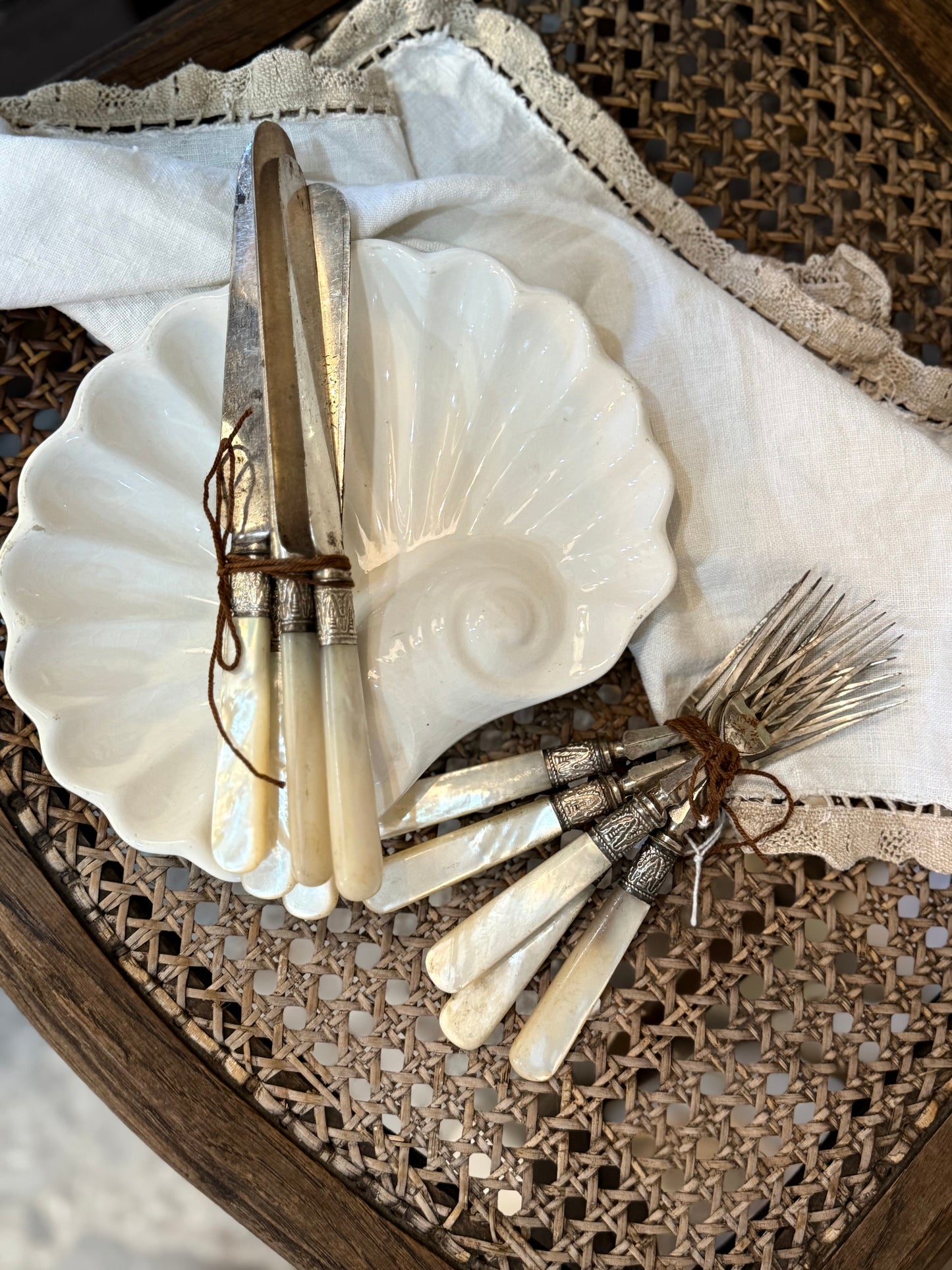 Vintage Mother-of-Pearl Cutlery Set