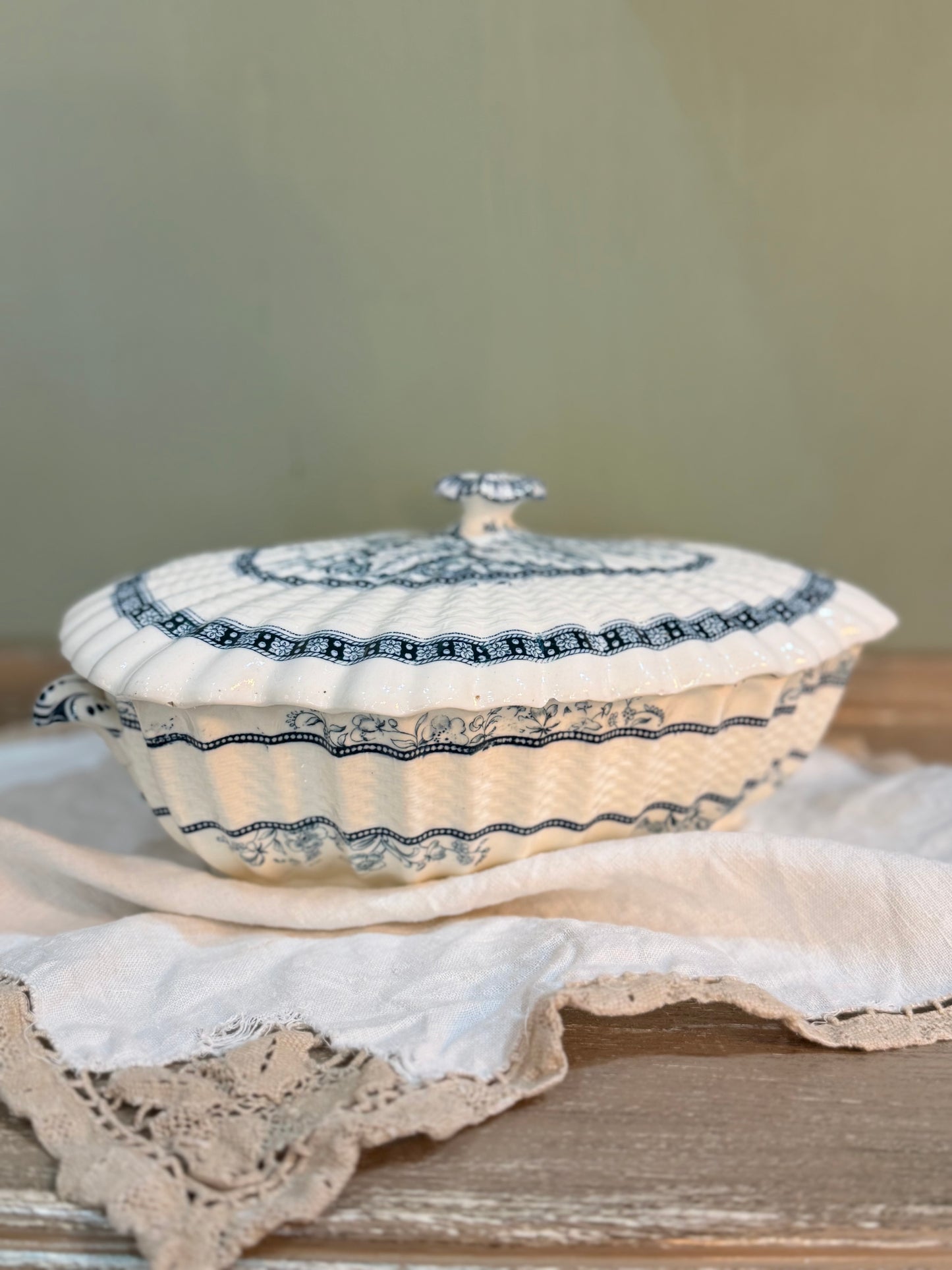 Antique Tureen Blue & White