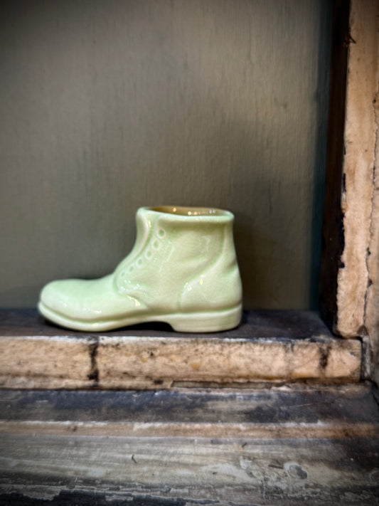 Old Ceramic Green Boot - small