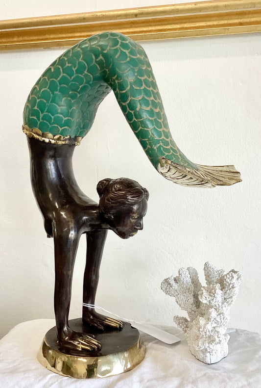 Handstand Mermaid - green tail